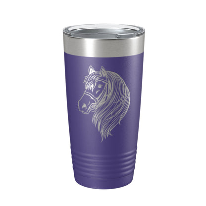 Horse Face Tumbler Horseback Rider Travel Mug Equestrian Gift Insulated Laser Engraved Coffee Cup Horse Lover Farmer 20 oz-15