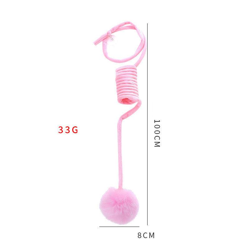 Interactive Plush Cat Toy With Self-Hi Sucker And Spring Rabbit Hair Ball-5