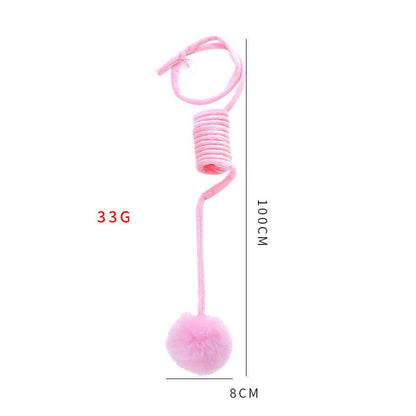 Interactive Plush Cat Toy With Self-Hi Sucker And Spring Rabbit Hair Ball-5