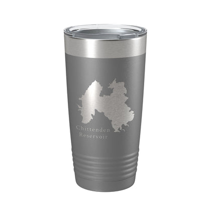 Chittenden Reservoir Tumbler Lake Map Travel Mug Insulated Laser Engraved Coffee Cup Vermont 20 oz-16