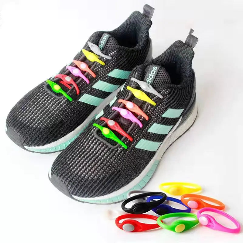 Elastic Silicone No-Tie Shoelaces for Kids and Adults