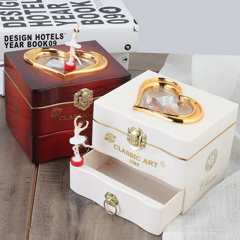 Classic Nostalgic Music Box Jewelry Storage Gift Box
