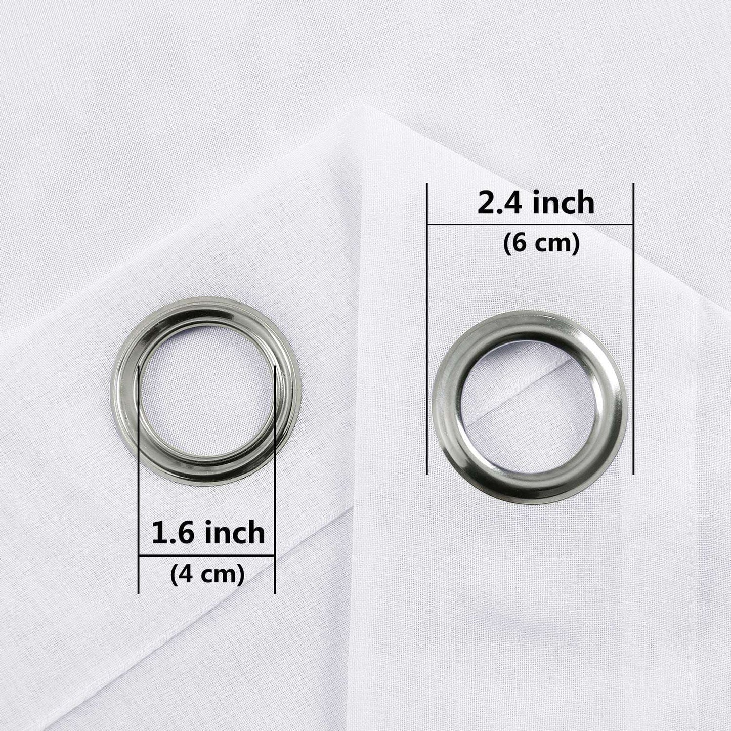 DWCN Faux Linen Sheer Curtains, Set of 2 Panels-2