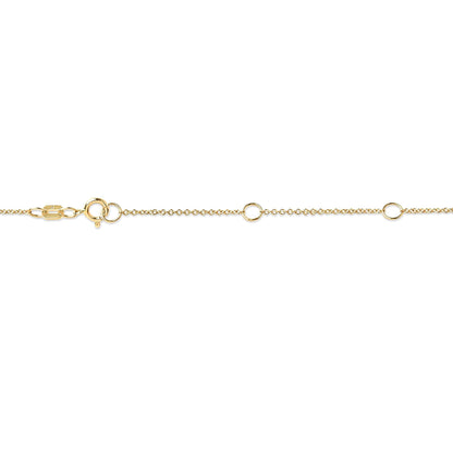 10K Yellow Gold 1/5 Carat Round Brilliant-Cut Diamond Modern Bezel-Set Solitaire 16"-18" Pendant Necklace (H-I Color, SI2-I1 Clarity)-3