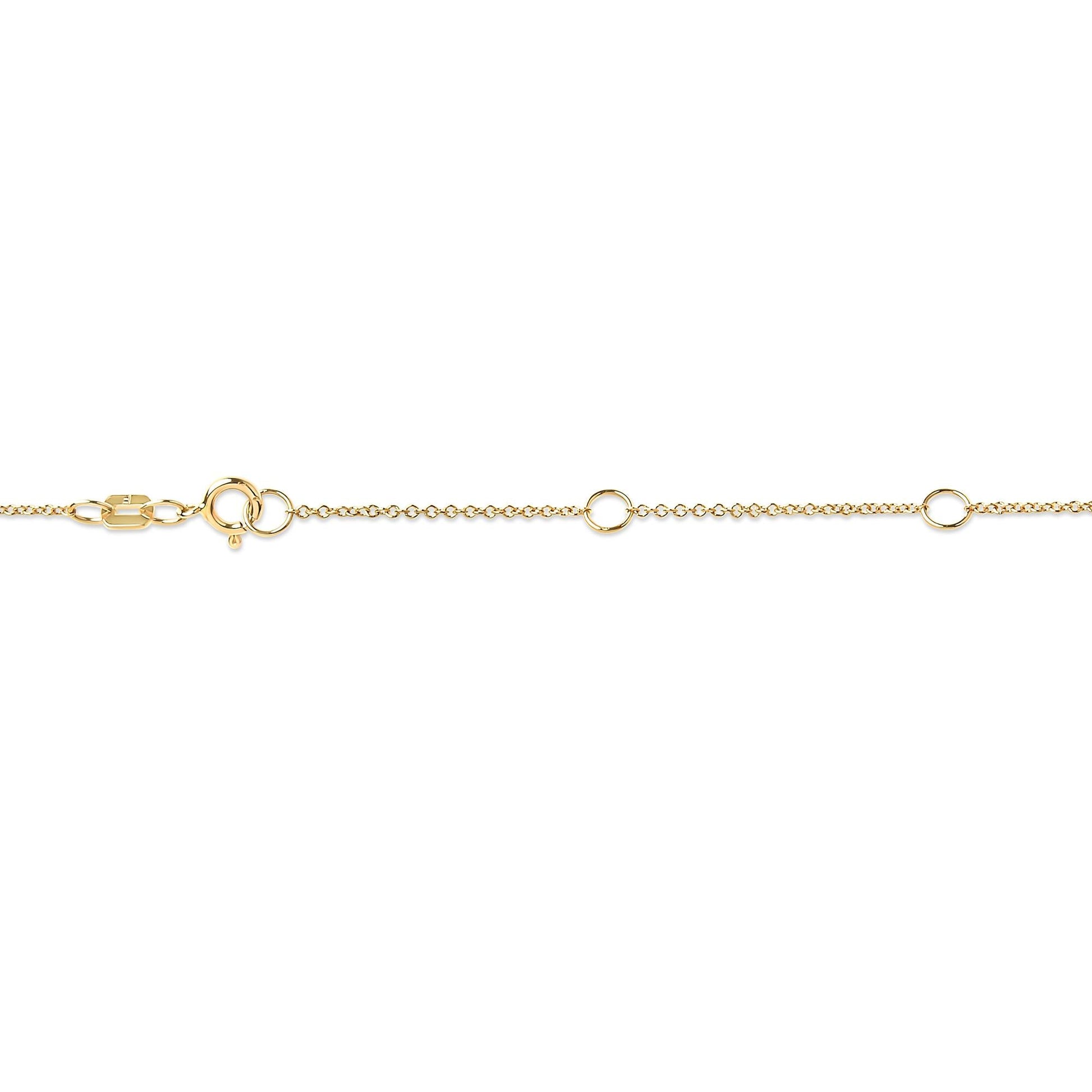 10K Yellow Gold 3/10 Carat Round Brilliant-Cut Diamond Modern Bezel-Set Solitaire 16"-18" Pendant Necklace (H-I Color, SI2-I1 Clarity)-3
