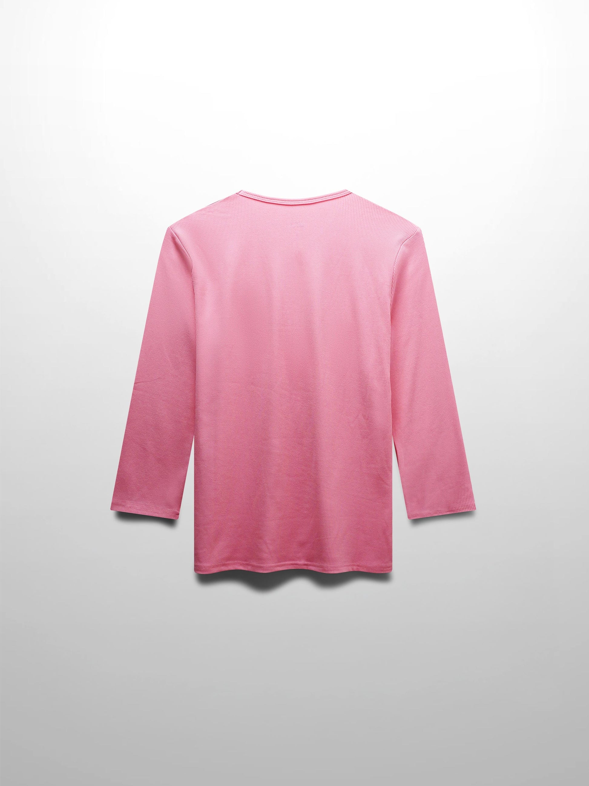 RIBBED HIGH V 3Q-SO PINK-2