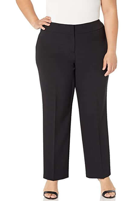 Le Suit V-Neck Long Sleeve Shawl Collar One Button Closure Mini Herringbone Jacket with Mid Waist Elastic Back Waist Solid Slim Pants (Plus Size)-2