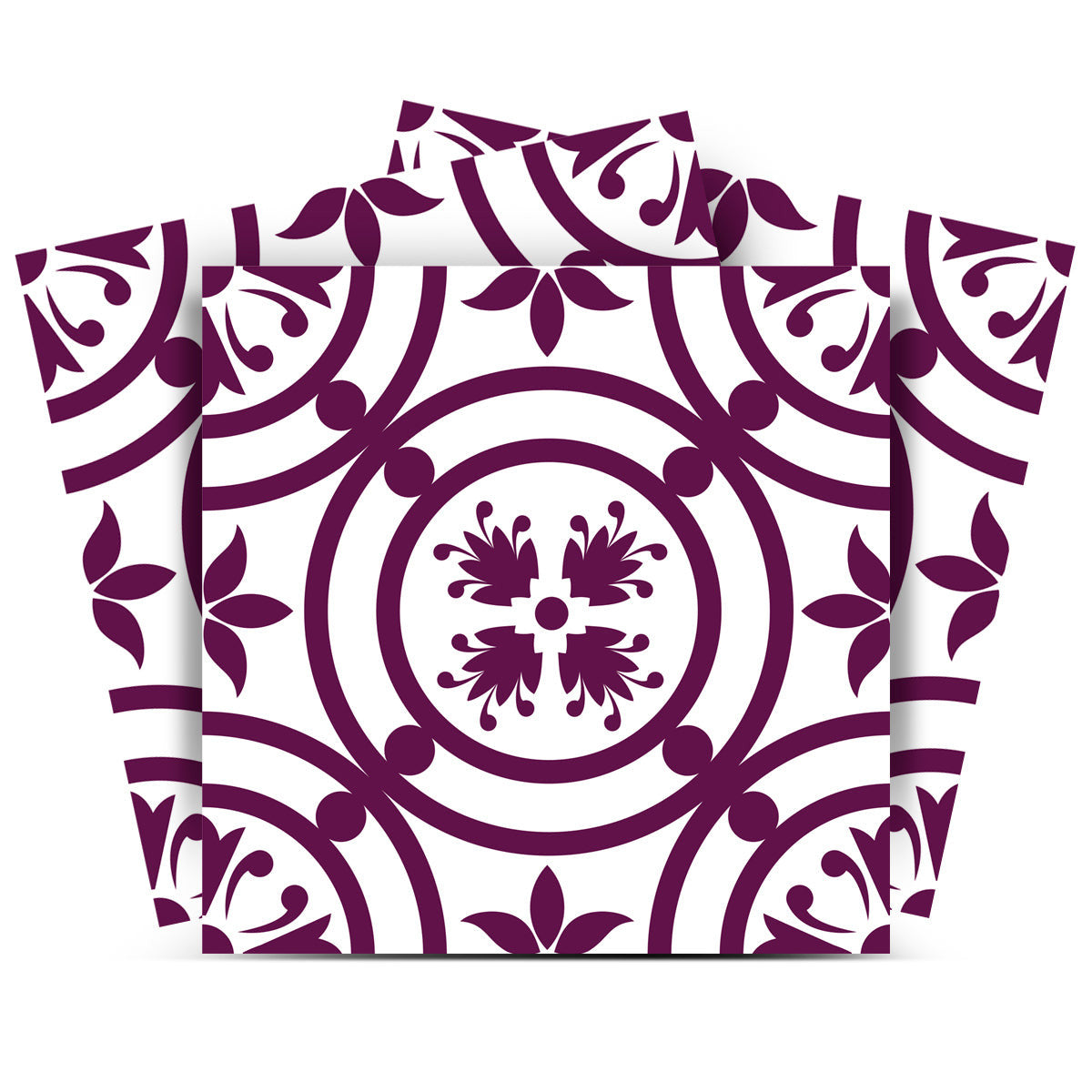 6" X 6" Merlot Lisa Removable Peel and Stick Tiles-0