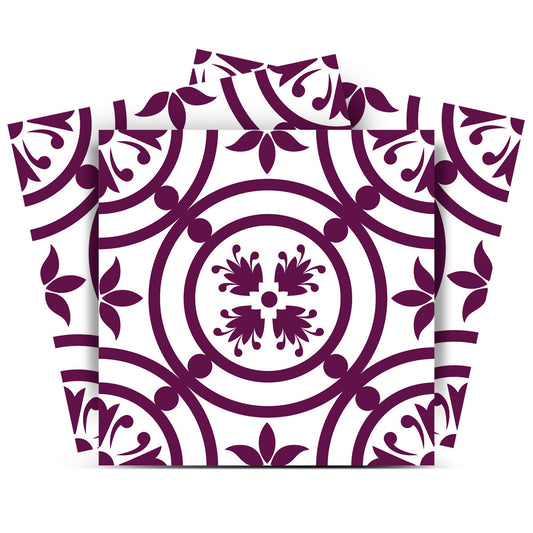 6" X 6" Merlot Lisa Removable Peel and Stick Tiles-0