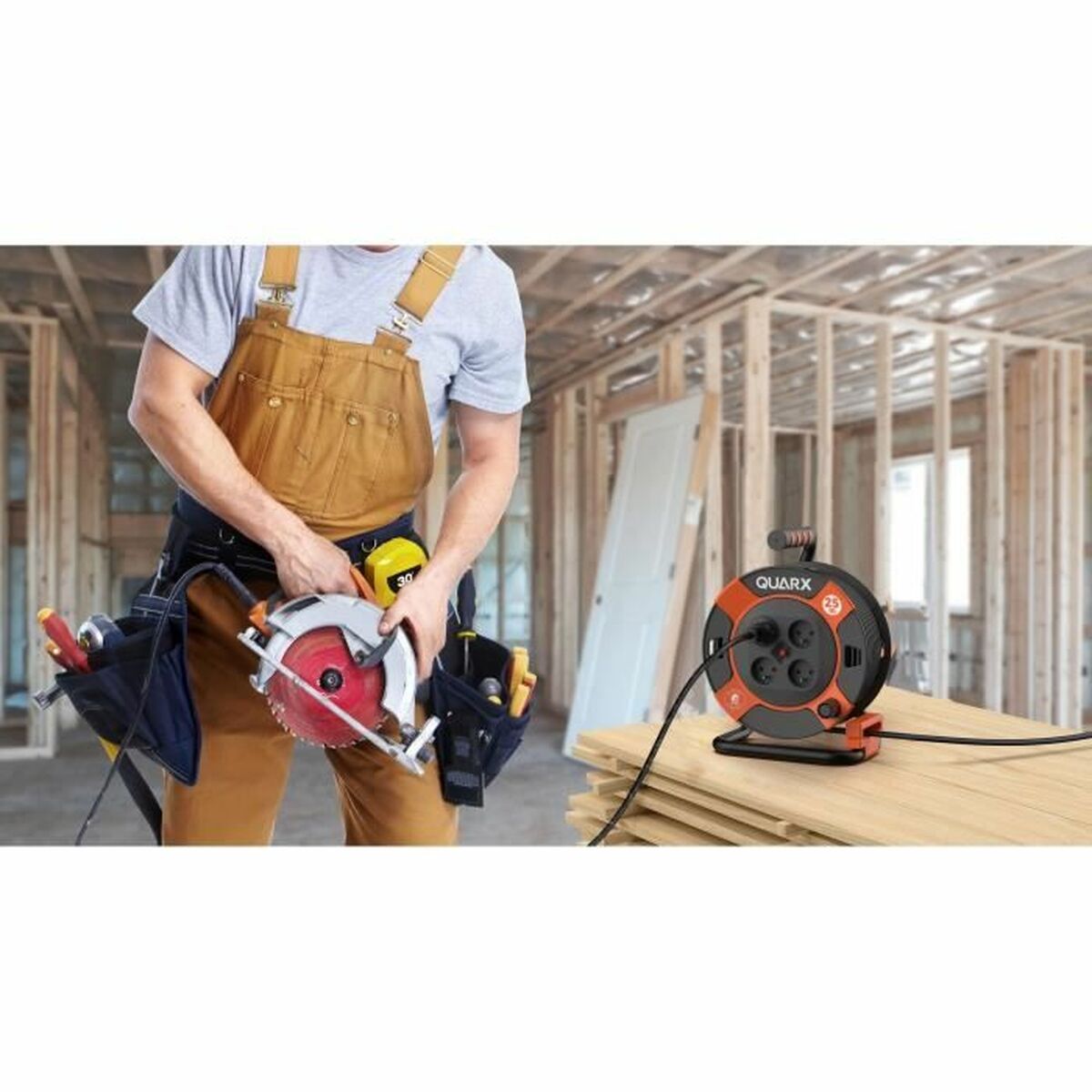 Extension Lead QUARX H05VV-F Black 25 m-1