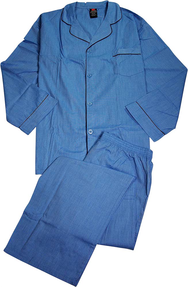 Hanes Mens Big & Tall Broadcloth Cotton Blend Pajama Set-10