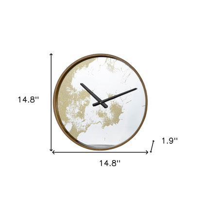 Gold Dust 14" Modern Round Wall Clock-4
