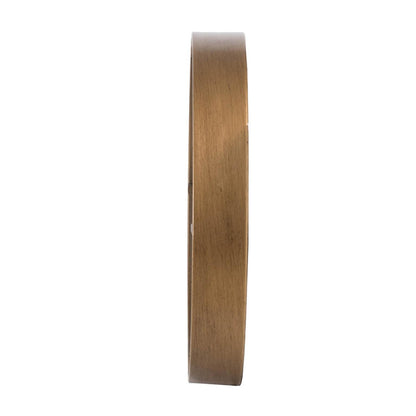 2" Round Gold And White Wood Analog Wall Clock-2