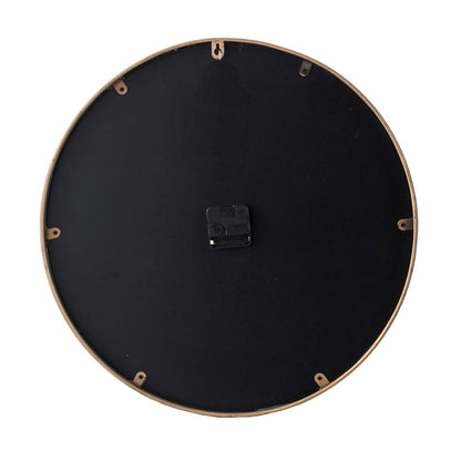 2" Round Gold Wood Analog Wall Clock-2