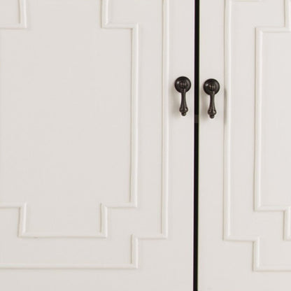 64" White Solid Wood Sideboard with Four Doors-6