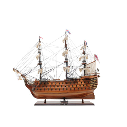 36" Wood Brown Solid Wood Hand Painted HMS Victory Exclusive Edition Model Boat-0