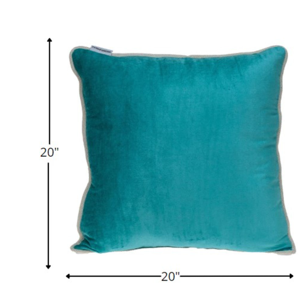 20" Aqua Teal Throw Pillow-2
