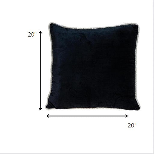 20" Black and White Throw Pillow-4