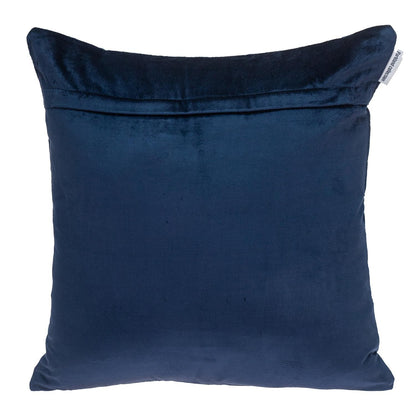 20" Navy Blue Cotton Blend Throw Pillow-2