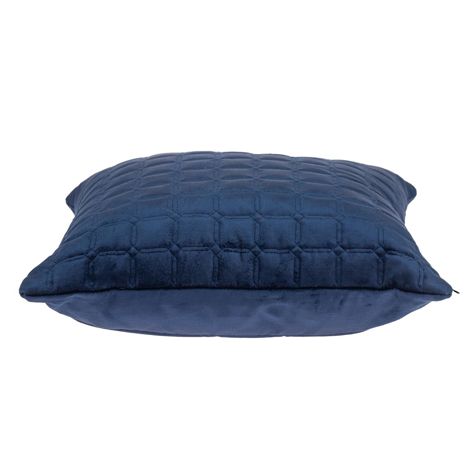 20" Navy Blue Cotton Blend Throw Pillow-3