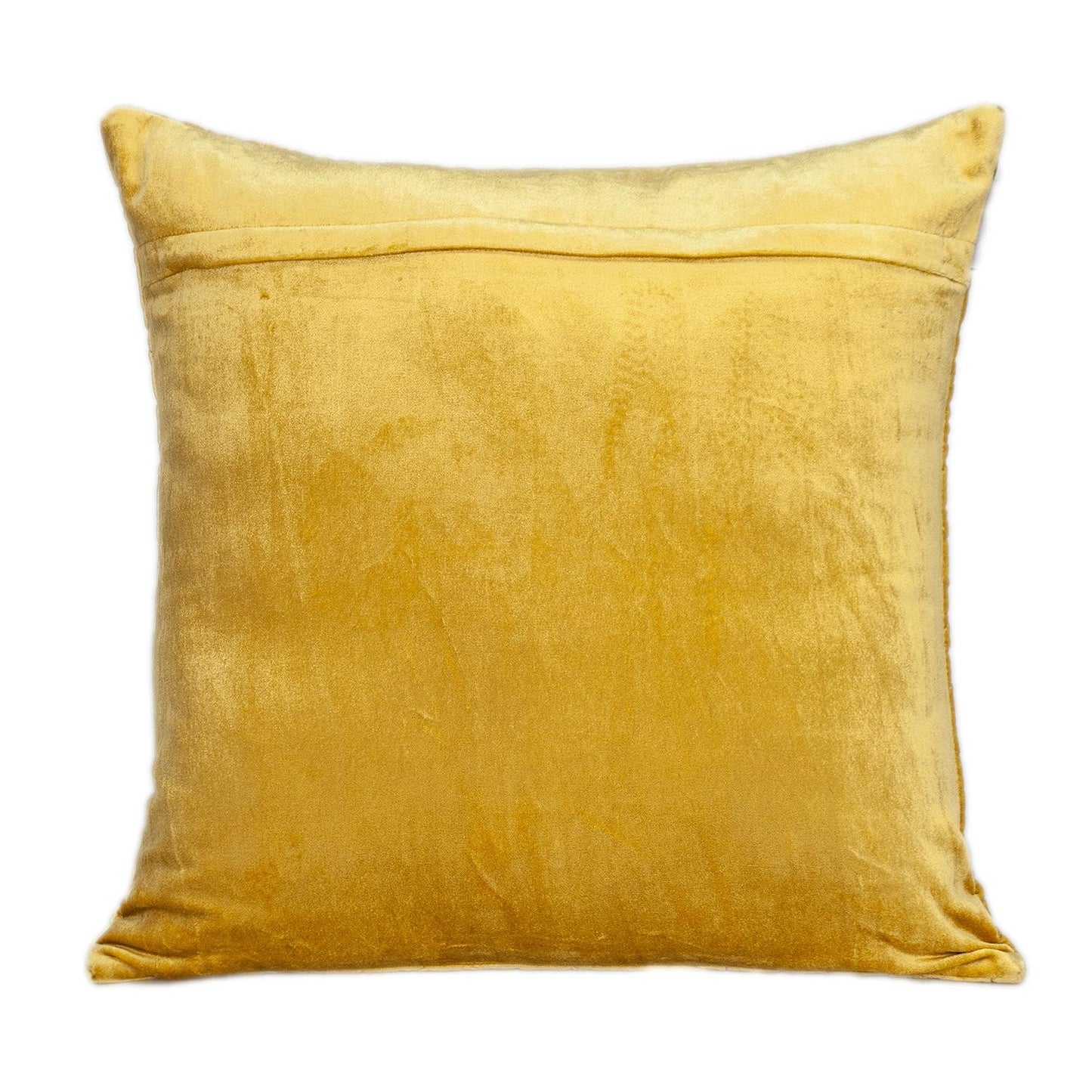 20" Yellow Cotton Blend Throw Pillow-2