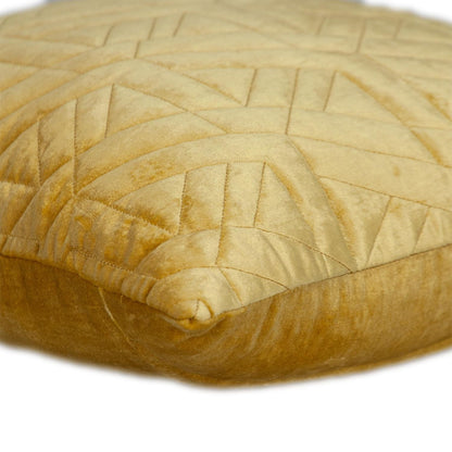 20" Yellow Cotton Blend Throw Pillow-4