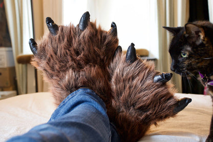 Boys and Girls Kids Soft Plush Fun Winter Animal Claw Paw Feet Indoor Slippers-4