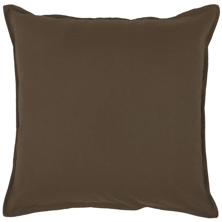 20" Brown Cotton Throw Pillow-0