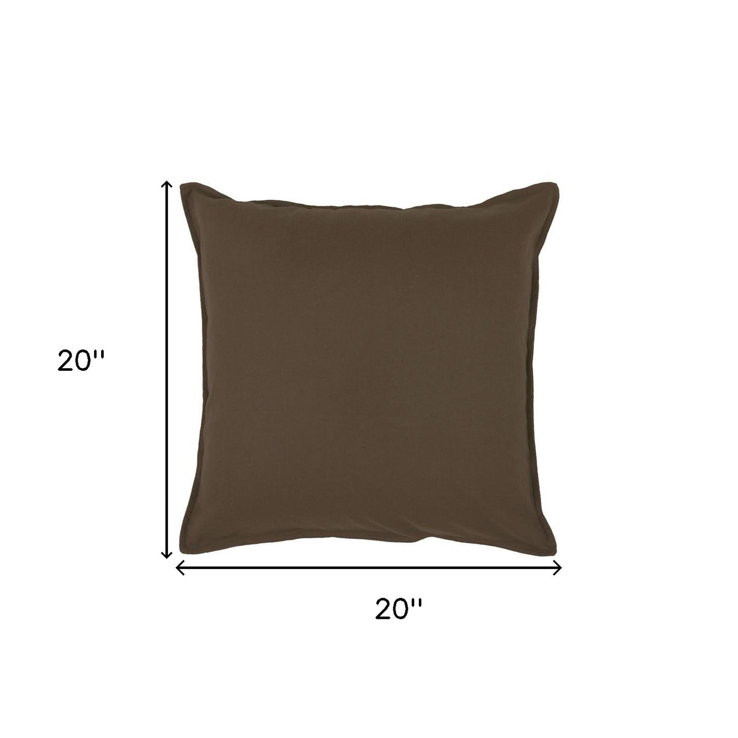 20" Brown Cotton Throw Pillow-4