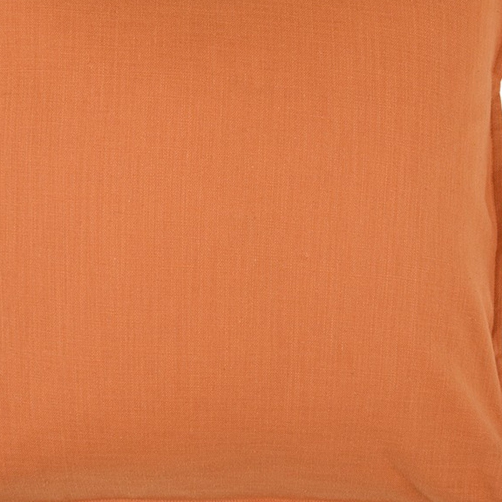 20" Orange Cotton Throw Pillow-2