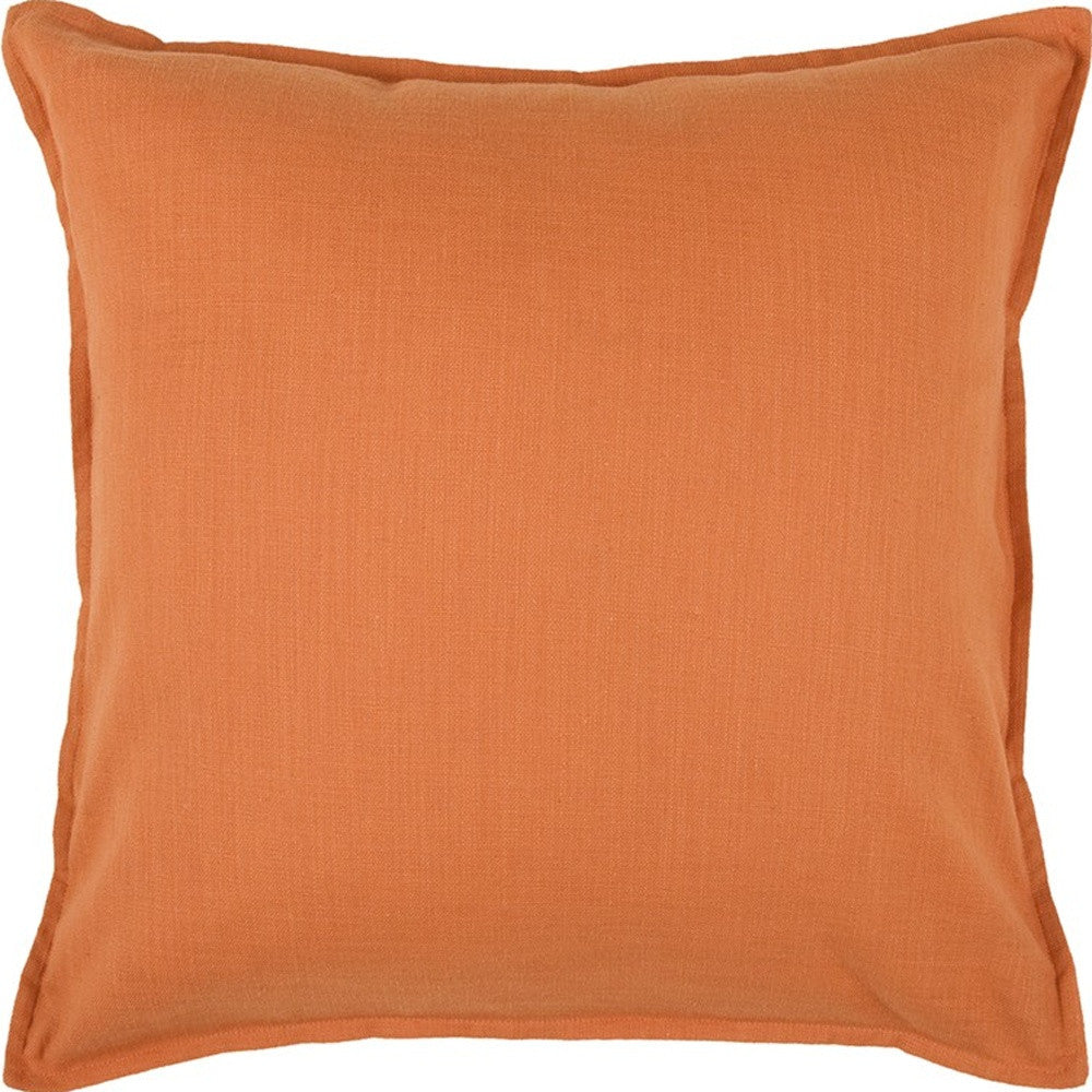 20" Orange Cotton Throw Pillow-3