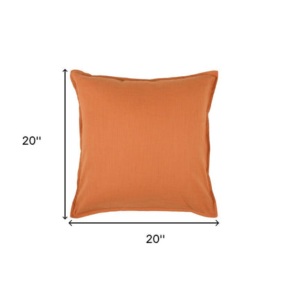 20" Orange Cotton Throw Pillow-4