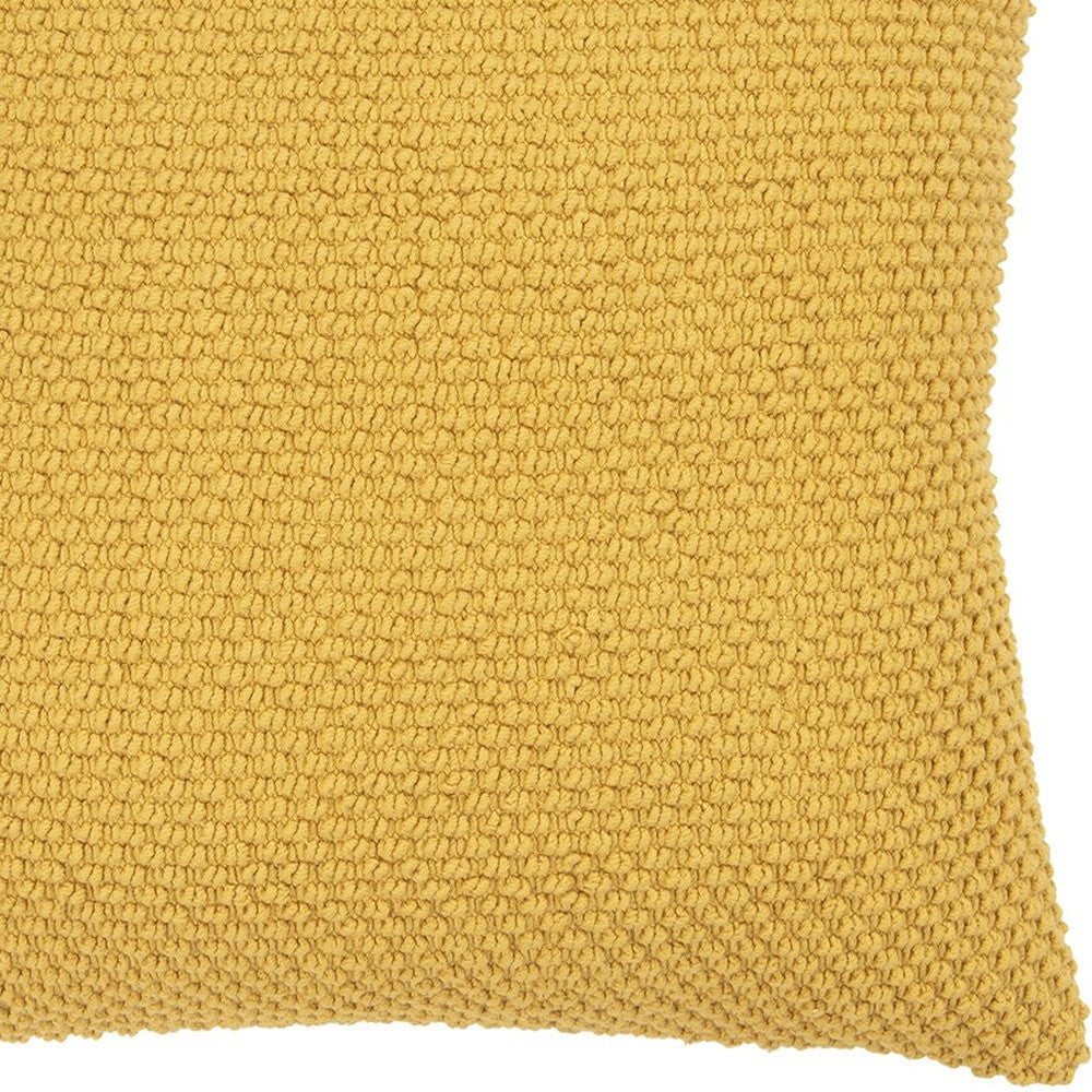 20" Gold Cotton Throw Pillow-2