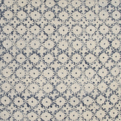 Blue Beige Distressed Block Throw Pillow-3