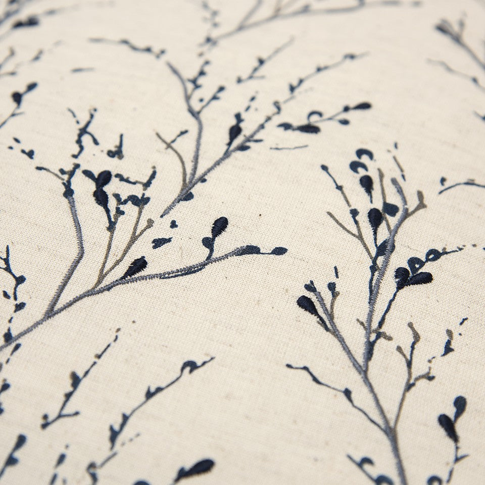 Blue Tiny Floral Buds Throw Pillow-2