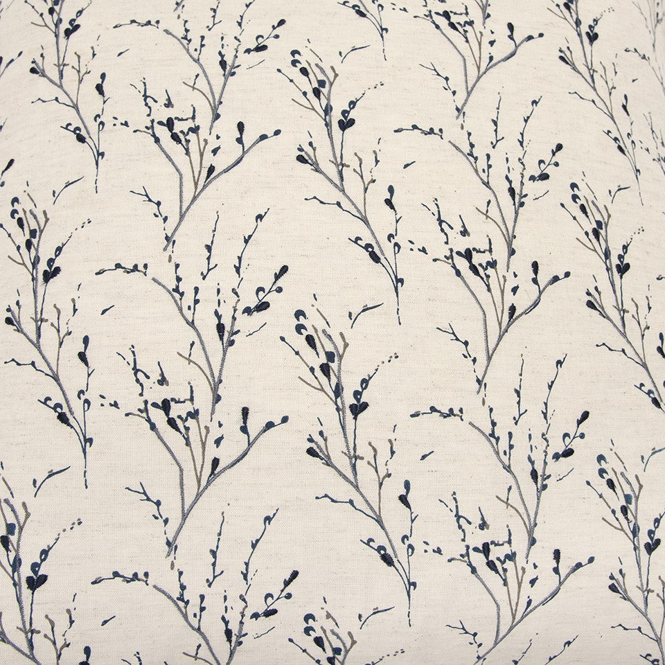 Blue Tiny Floral Buds Throw Pillow-6