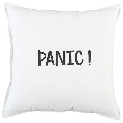 Black and White Flagship Message Throw Pillow-0