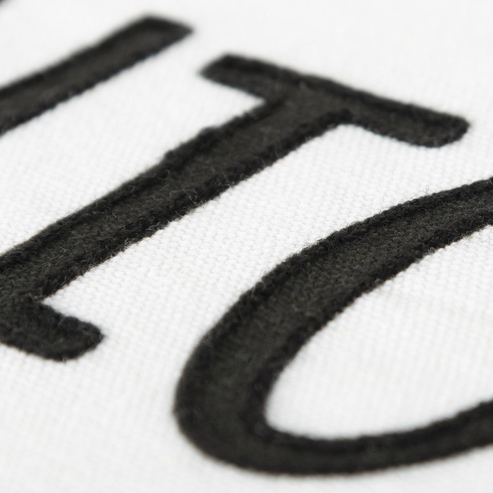 Black and White Flagship Message Throw Pillow-4