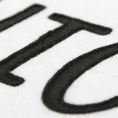 Black and White Flagship Message Throw Pillow-4