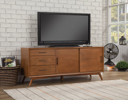 64" Brown TV Stand with Drawers and Sliding Door-8