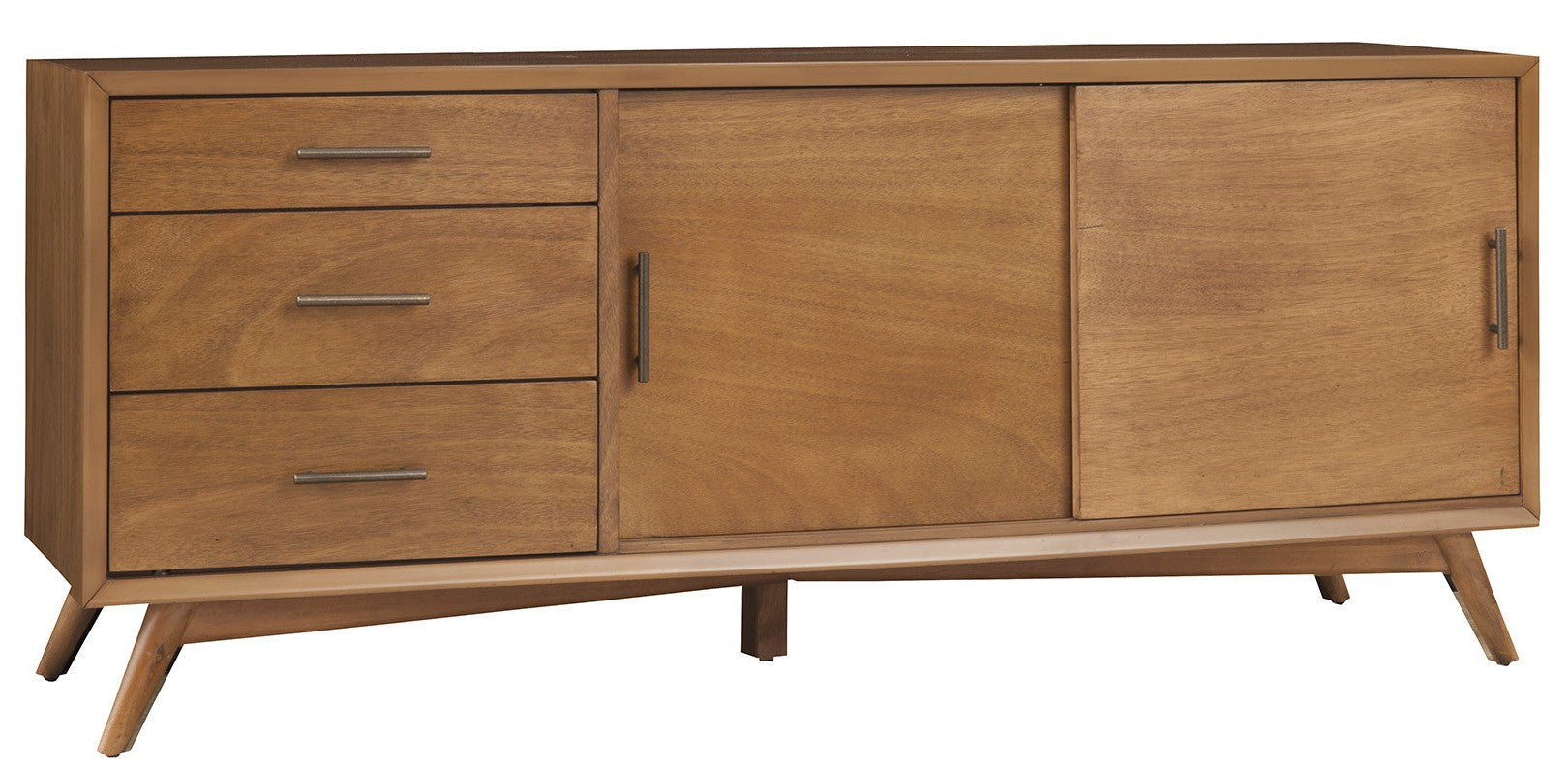 64" Brown TV Stand with Drawers and Sliding Door-6