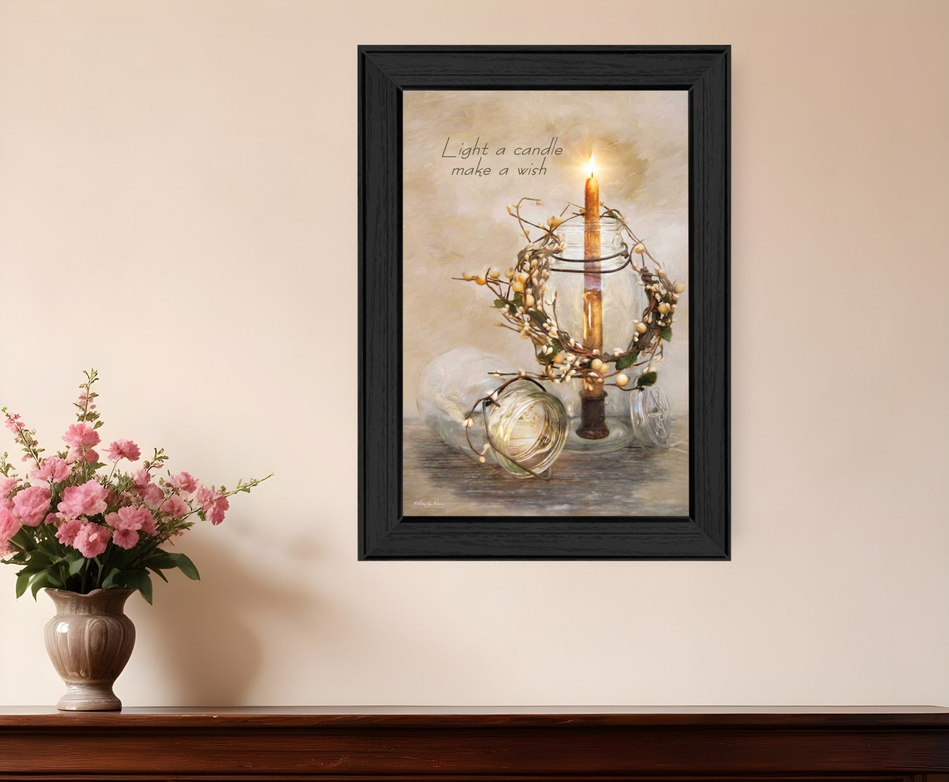 Make A Wish Black Framed Print Wall Art-0