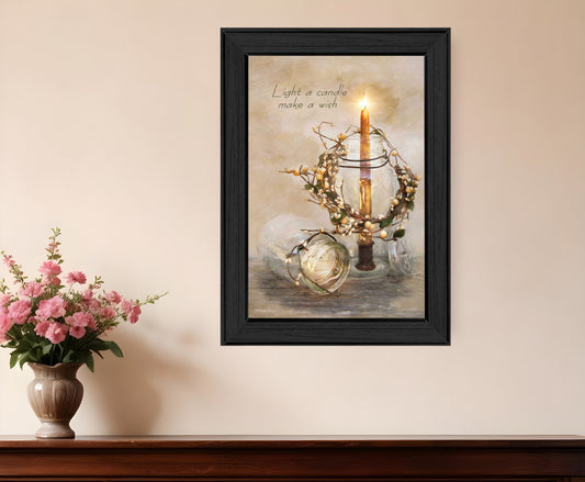 Make A Wish Black Framed Print Wall Art-0