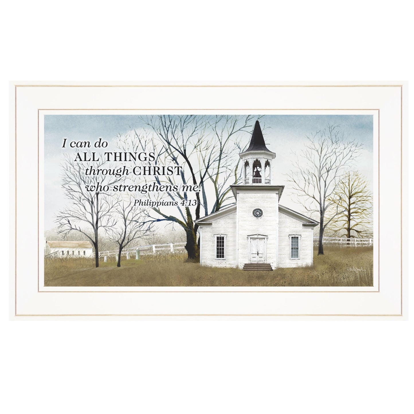 I Can Do All Things 2 White Framed Print Wall Art-1