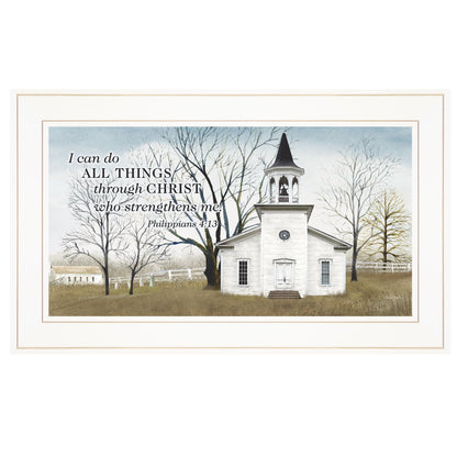 I Can Do All Things 2 White Framed Print Wall Art-1