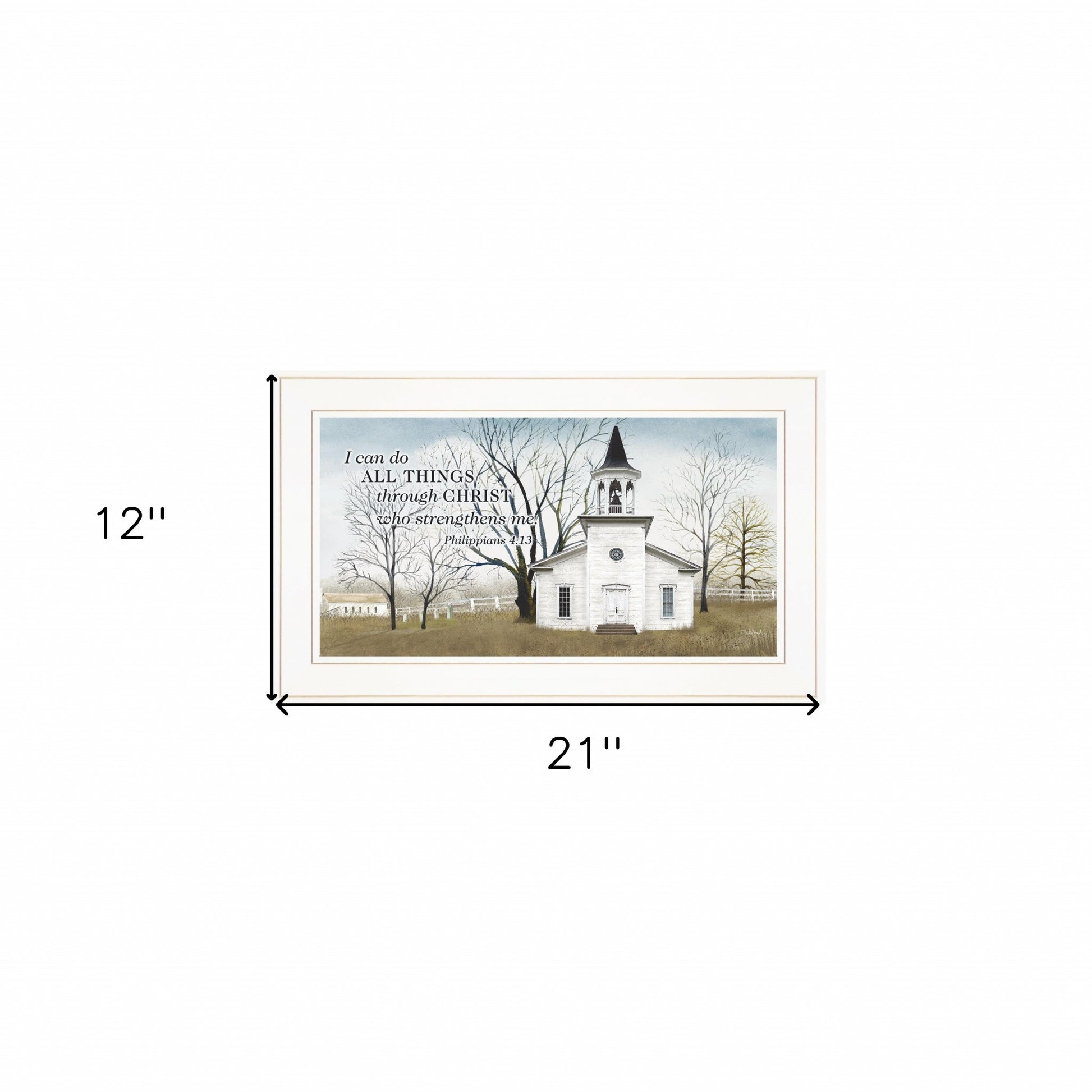 I Can Do All Things 2 White Framed Print Wall Art-4