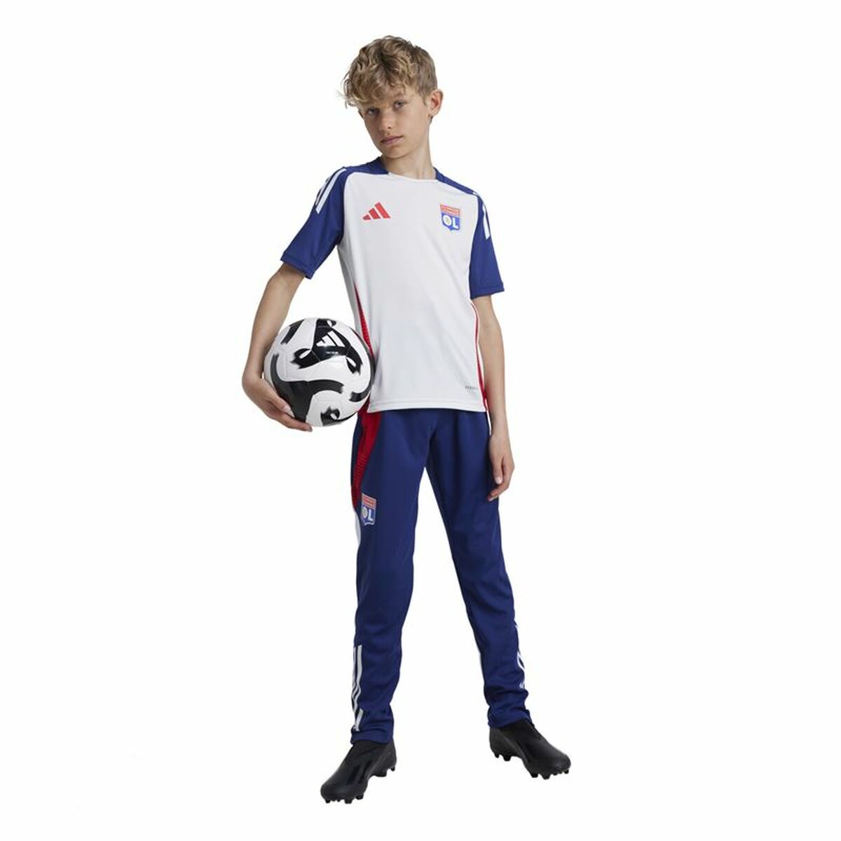 Children's Short Sleeved Football Shirt Adidas Tiro24 Blue (9-10 Years)-9