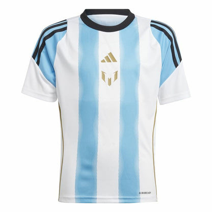 Football T-Shirt Adidas Messi Training Blue White-0