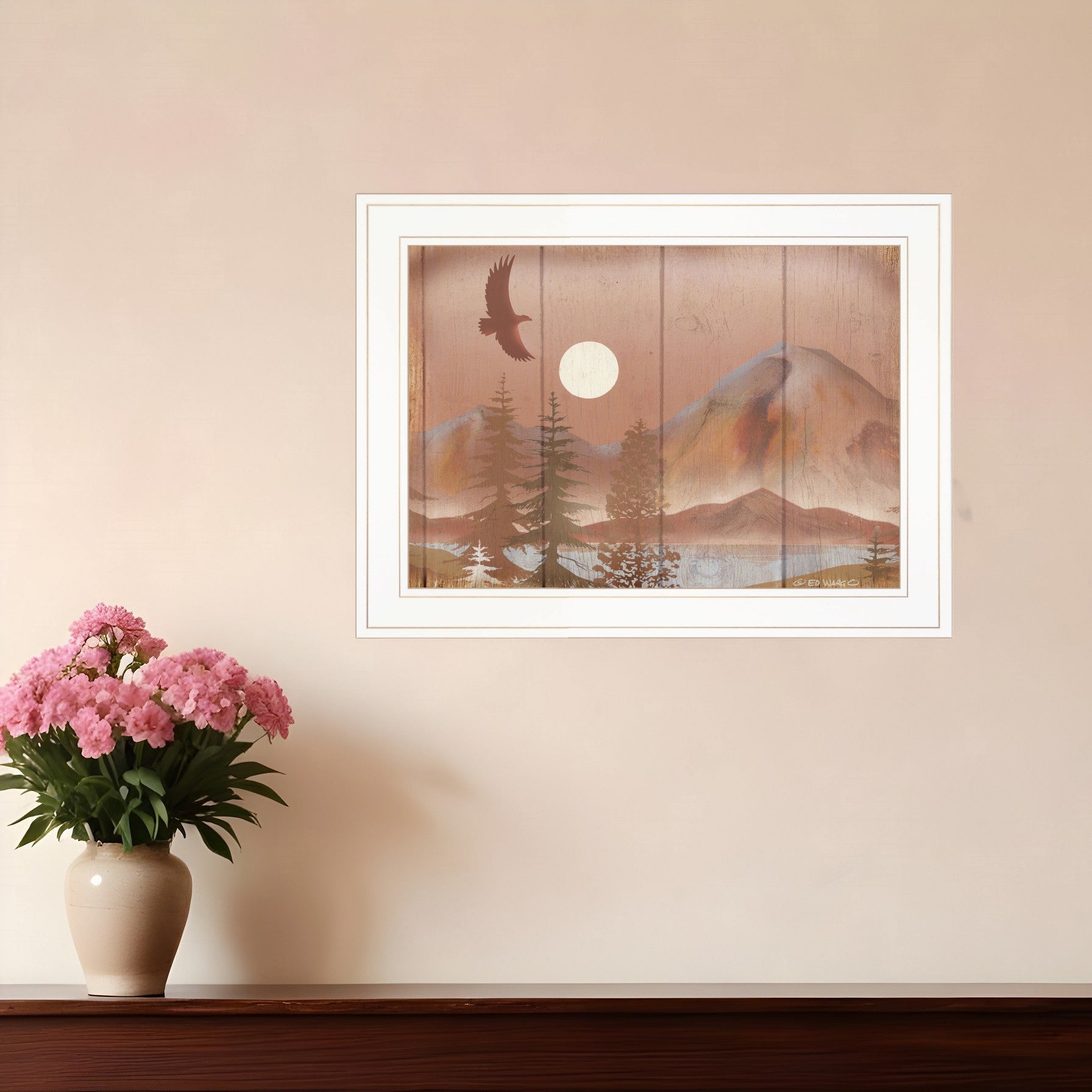 Full Moon I 1 White Framed Print Wall Art-0