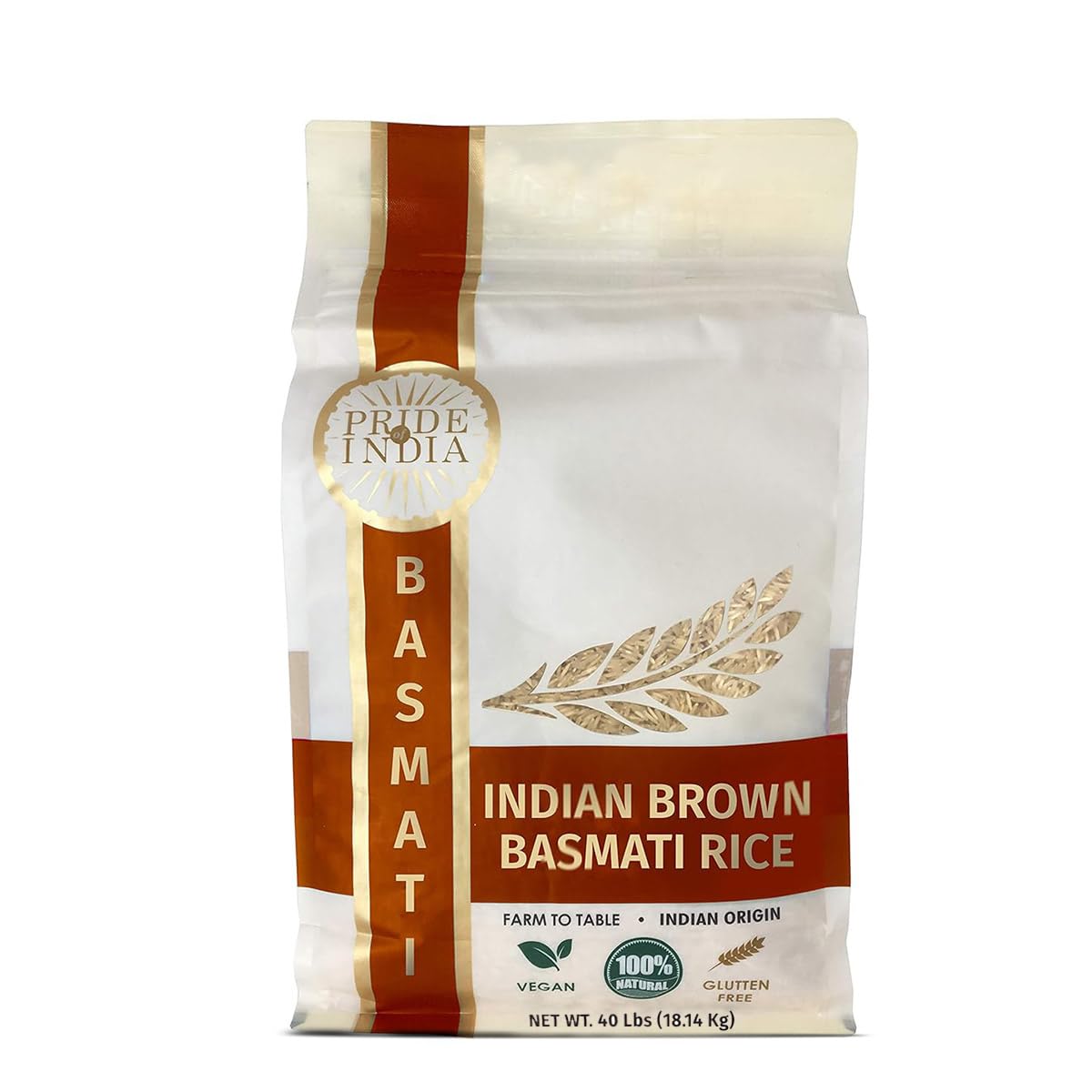 Extra Long Indian Brown Basmati Rice - Naturally Aged Healthy Grain Jar-5